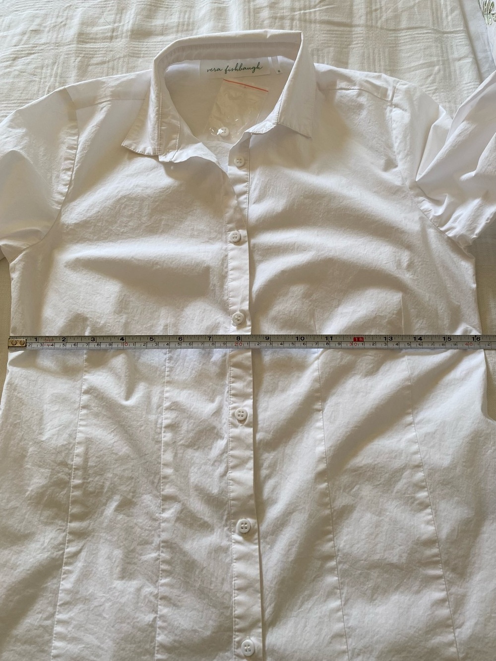 Vera Fishbaugh White Fitted Shirt 97% Cotton - Picture 8 of 12